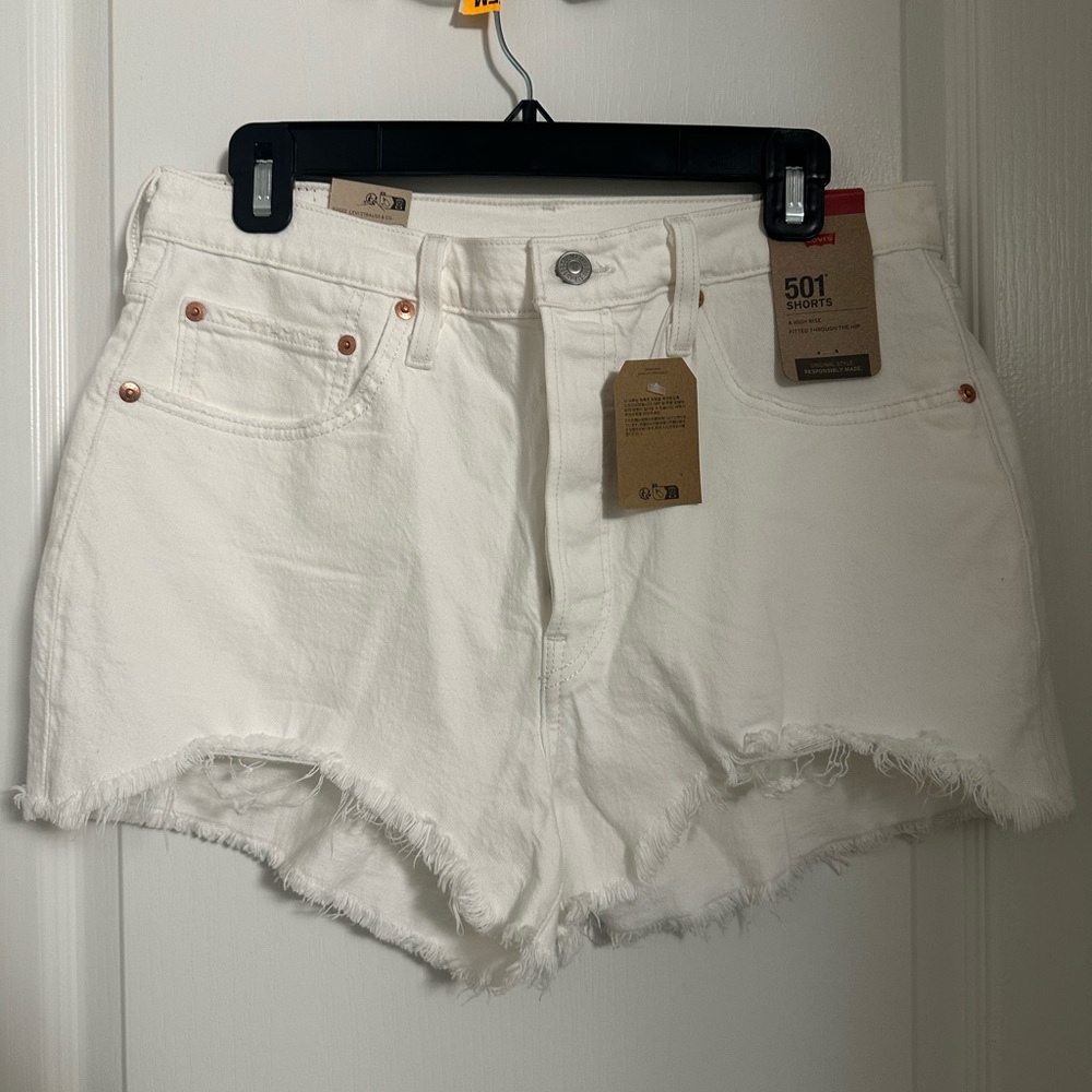 Levi's Women's White Denim Shorts